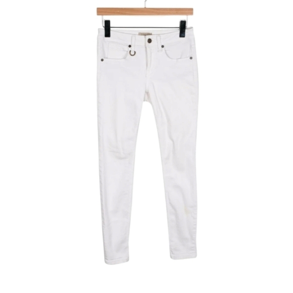 Burberry Brit Skinny leg Mid-rise Zip Closure five pockets white jeans. Size 28. - Picture 3 of 8
